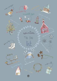 Plakat - Winter to do list grey