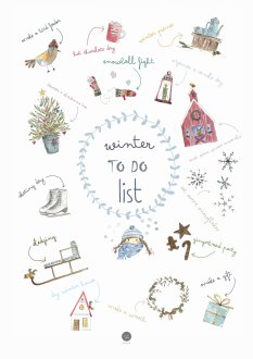Plakat - Winter to do list white