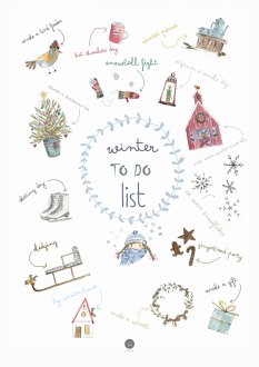 Plakat - Winter to do list white