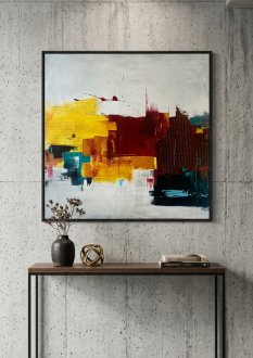 hot cold - akryl na płótnie 100x100cm