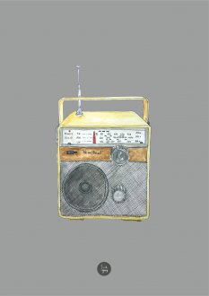 Kartka - retro radio